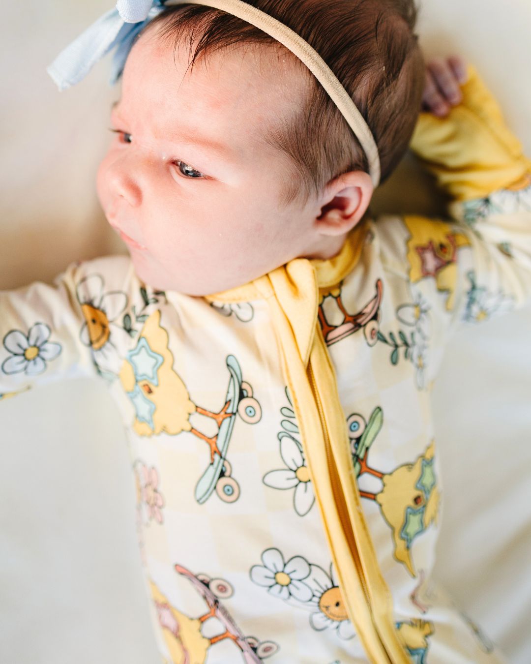 Easter Bamboo Zip Romper | Skater Chick - Romper - LUCKY PANDA KIDS