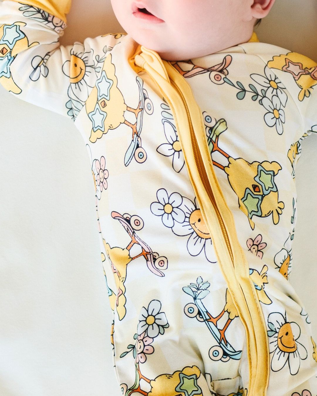 Easter Bamboo Zip Romper | Skater Chick - Romper - LUCKY PANDA KIDS