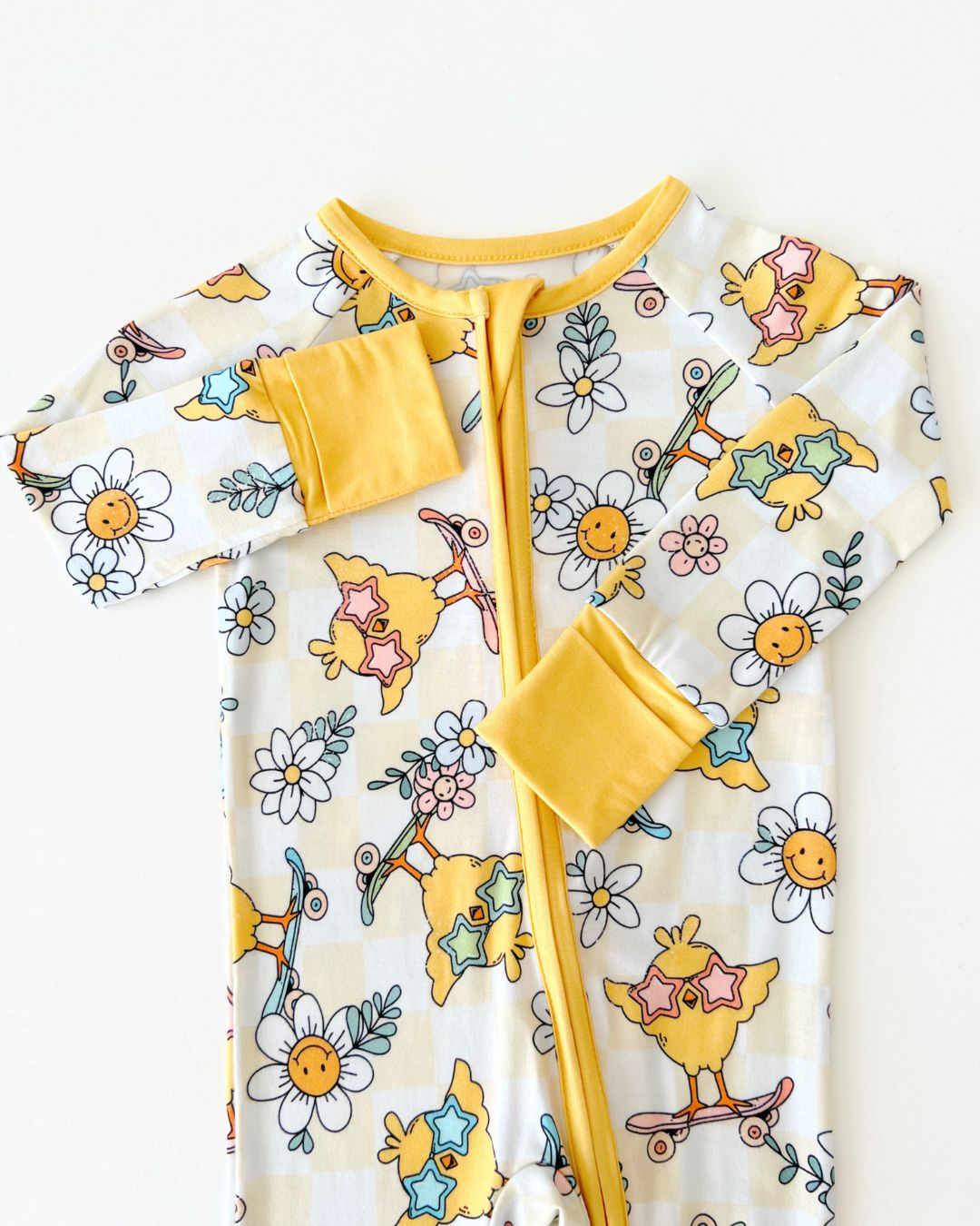 Easter Bamboo Zip Romper | Skater Chick - Romper - LUCKY PANDA KIDS