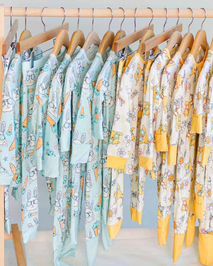 Easter Bamboo Zip Romper | Skater Chick - Romper - LUCKY PANDA KIDS