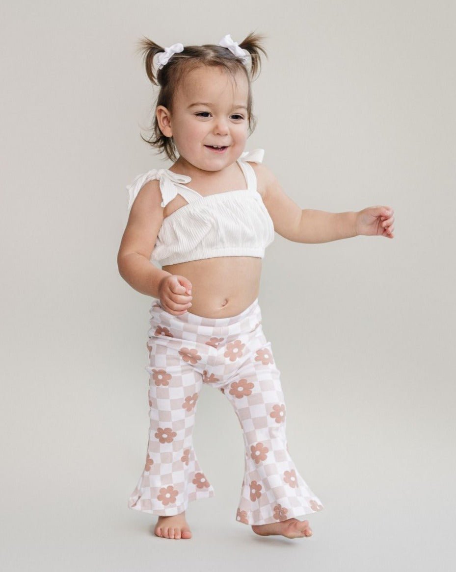 Flare Set | Latte Daisy - LUCKY PANDA KIDS