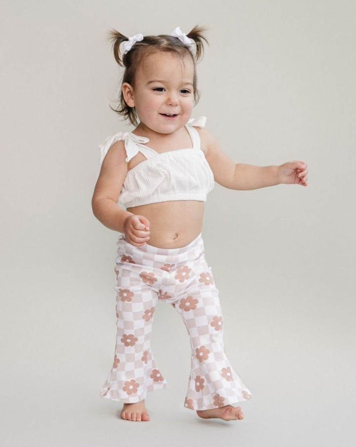 Flare Set | Latte Daisy - LUCKY PANDA KIDS
