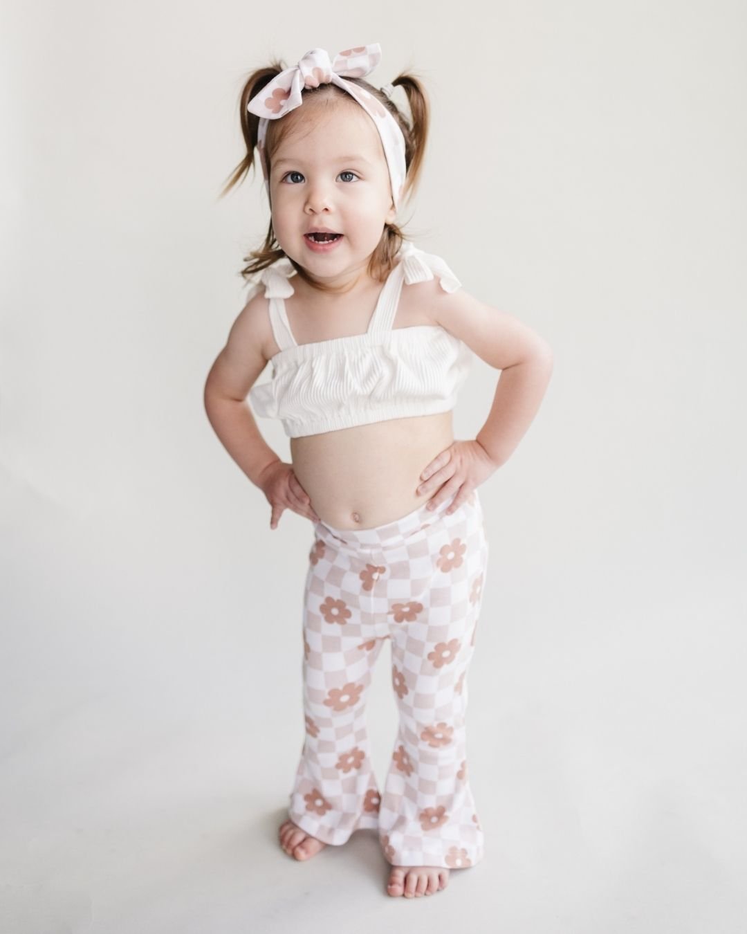 Flare Set | Latte Daisy - LUCKY PANDA KIDS
