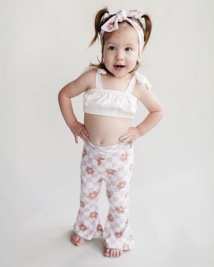 Flare Set | Latte Daisy - LUCKY PANDA KIDS