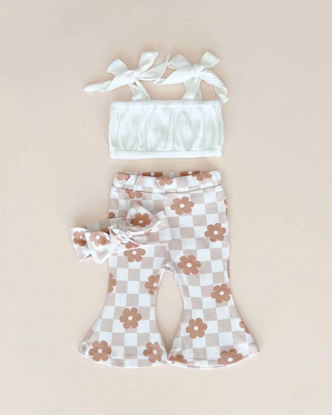 Latte Daisy Headband - Headband - LUCKY PANDA KIDS
