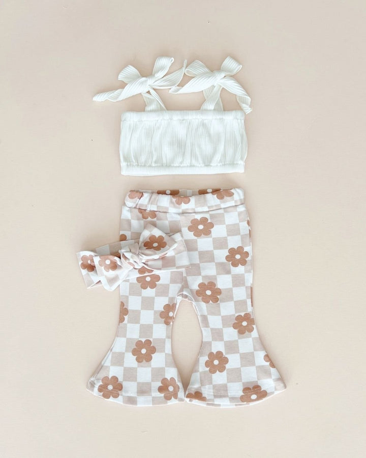Latte Daisy Headband - Headband - LUCKY PANDA KIDS
