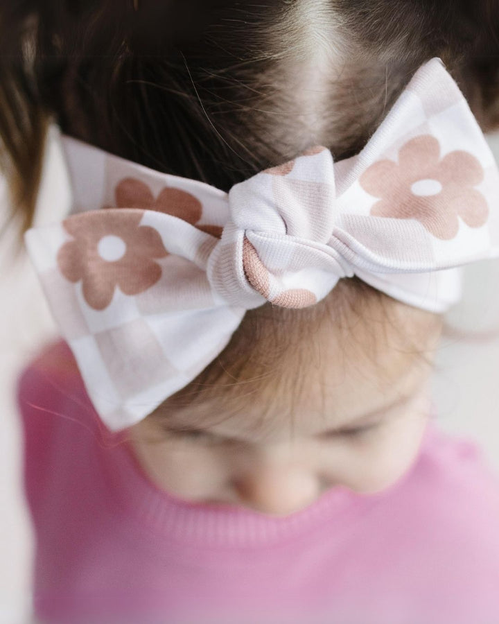 Latte Daisy Headband - Headband - LUCKY PANDA KIDS