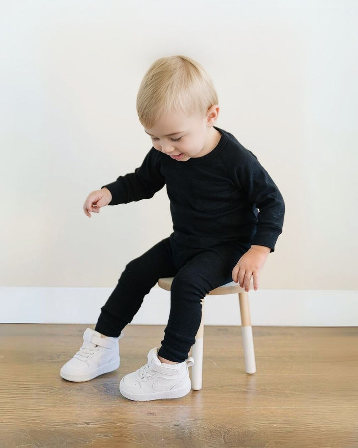 Lounge Set | Black - Lounge Set - LUCKY PANDA KIDS