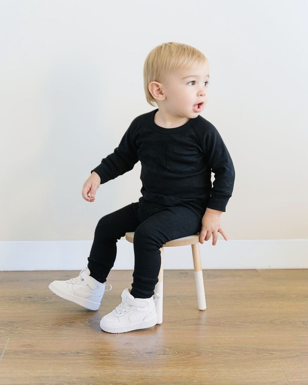 Lounge Set | Black - Lounge Set - LUCKY PANDA KIDS