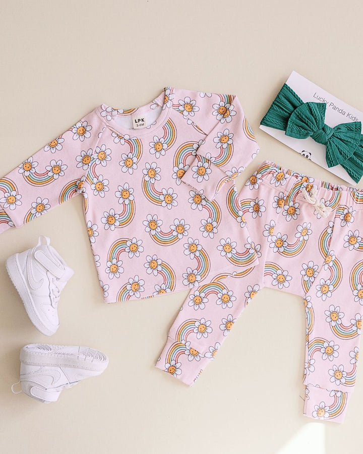 Lounge Set | Retro Rainbow - Lounge Set - LUCKY PANDA KIDS