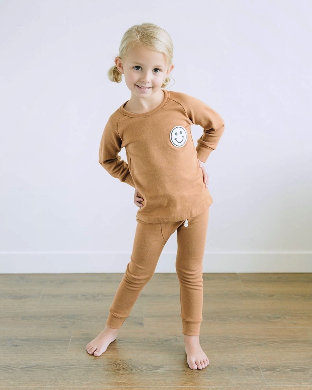 Lounge Set | Smiley Brown - Lounge Set - LUCKY PANDA KIDS