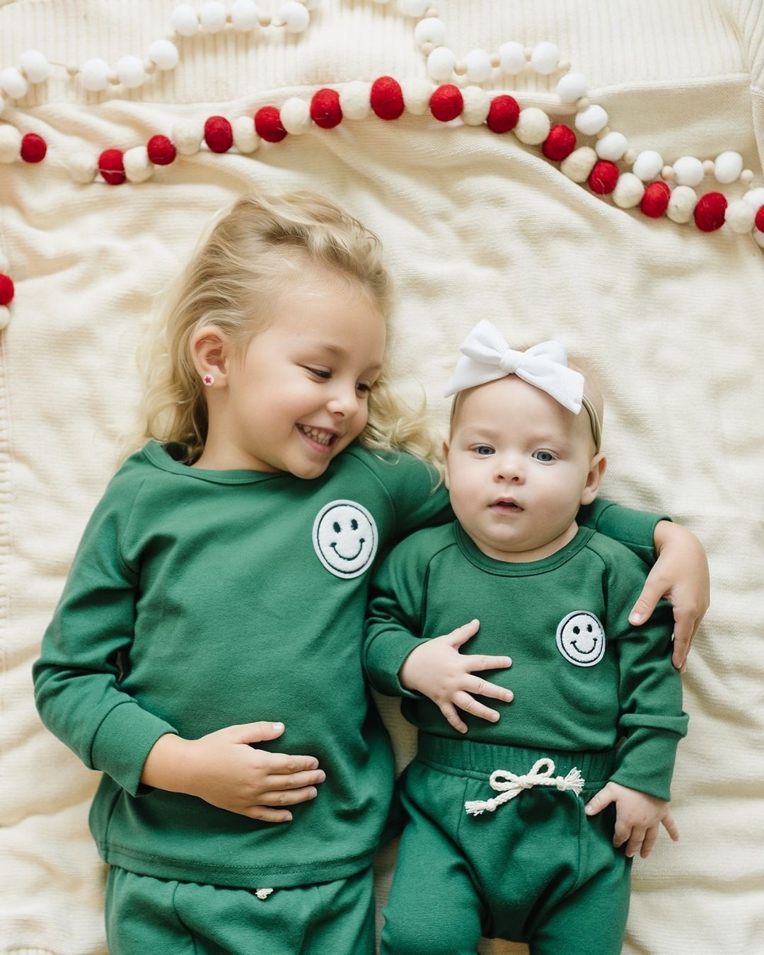 Lounge Set | Smiley Green - Lounge Set - LUCKY PANDA KIDS