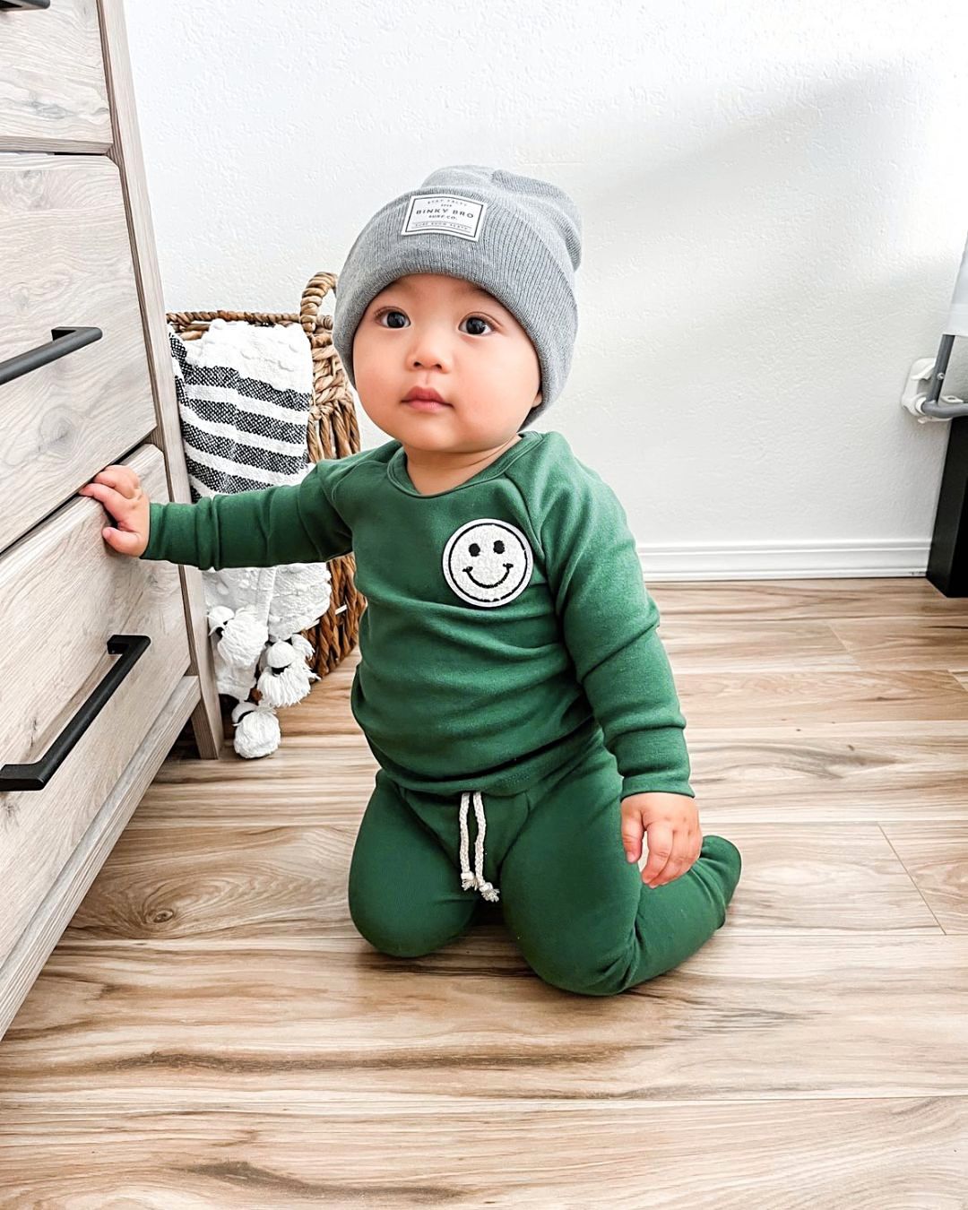 Lounge Set | Smiley Green - Lounge Set - LUCKY PANDA KIDS