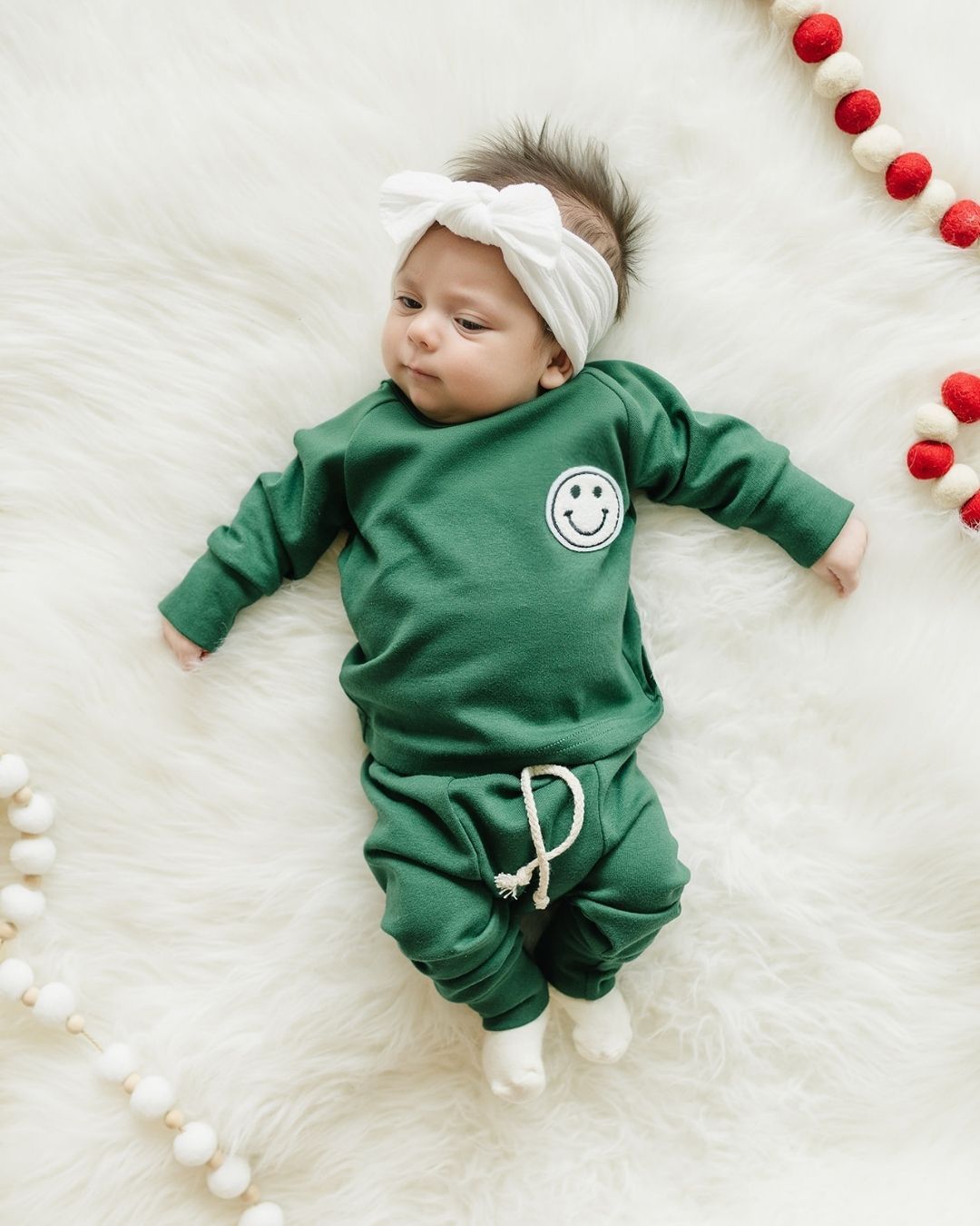 Lounge Set | Smiley Green - Lounge Set - LUCKY PANDA KIDS