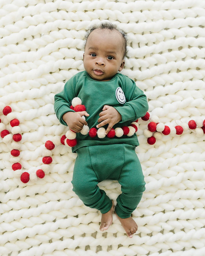 Lounge Set | Smiley Green - Lounge Set - LUCKY PANDA KIDS