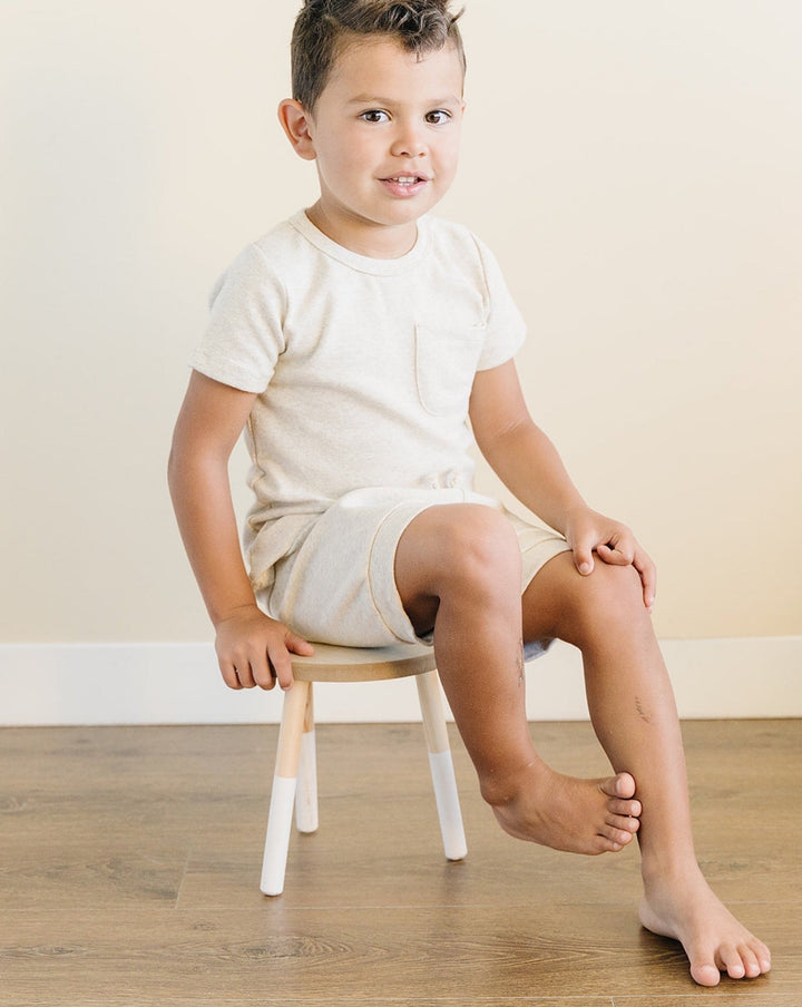 Oatmeal Shorts Set - LUCKY PANDA KIDS
