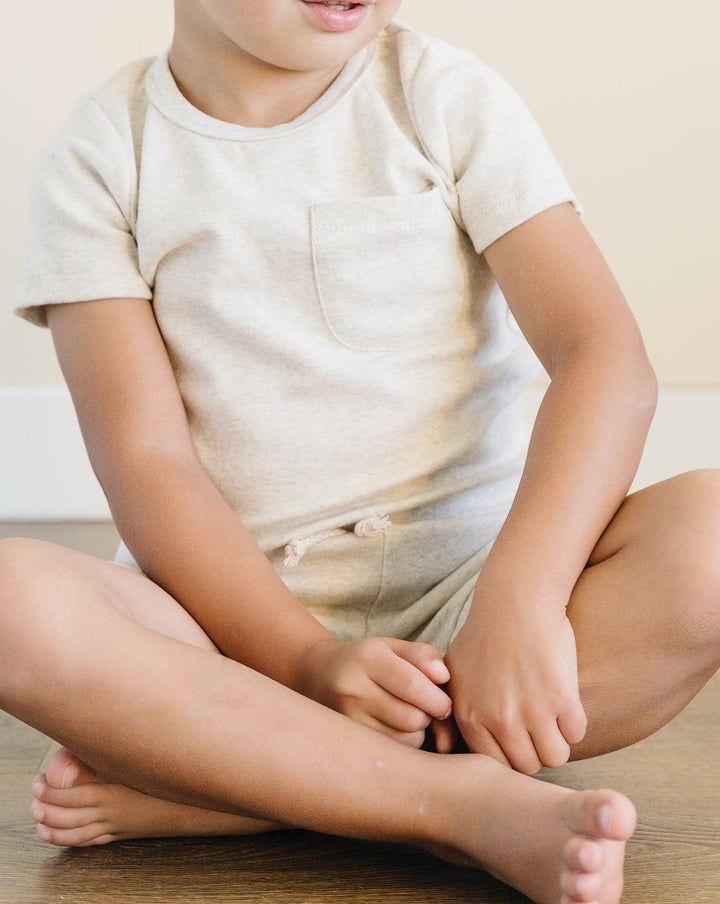 Oatmeal Shorts Set - LUCKY PANDA KIDS