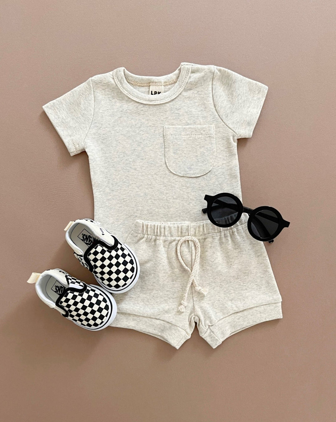 Oatmeal Shorts Set - LUCKY PANDA KIDS
