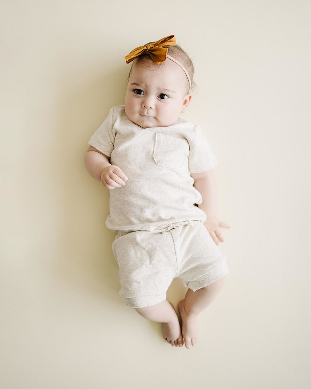 Oatmeal Shorts Set - LUCKY PANDA KIDS