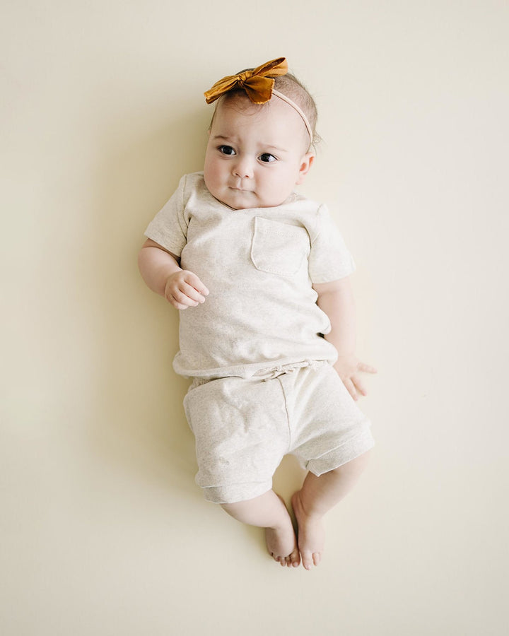 Oatmeal Shorts Set - LUCKY PANDA KIDS