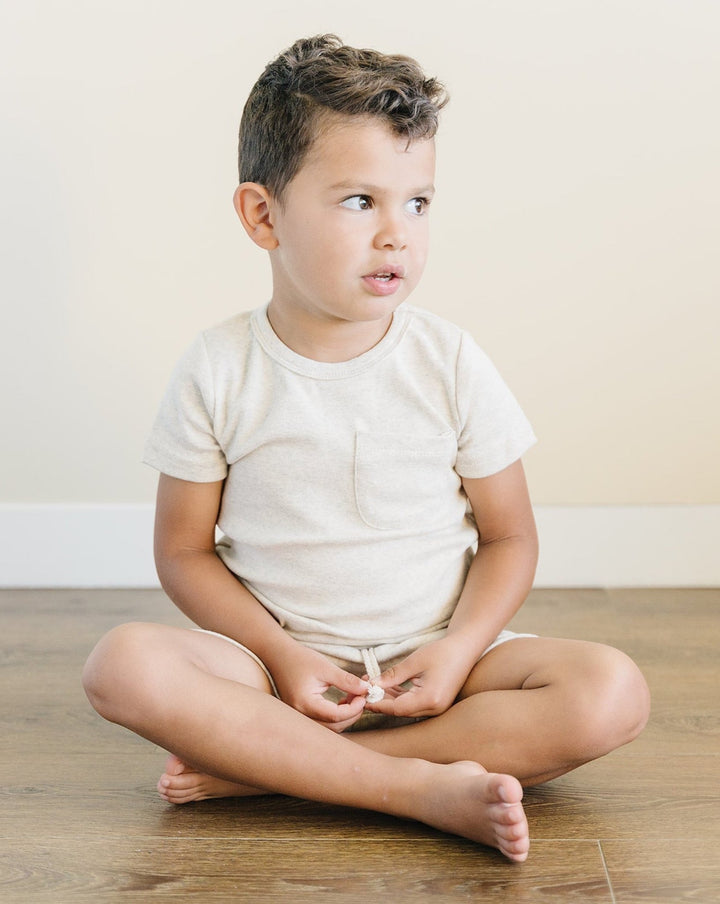 Oatmeal Shorts Set - LUCKY PANDA KIDS