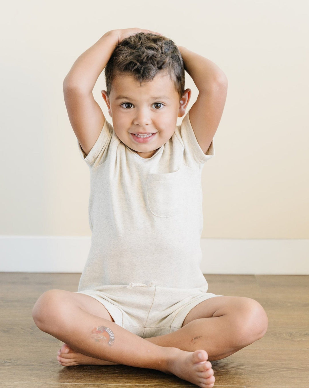 Oatmeal Shorts Set - LUCKY PANDA KIDS