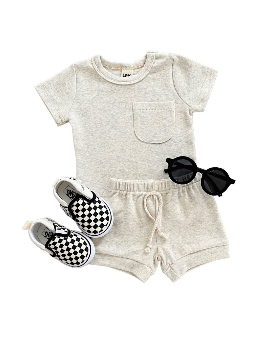 Oatmeal Shorts Set - LUCKY PANDA KIDS