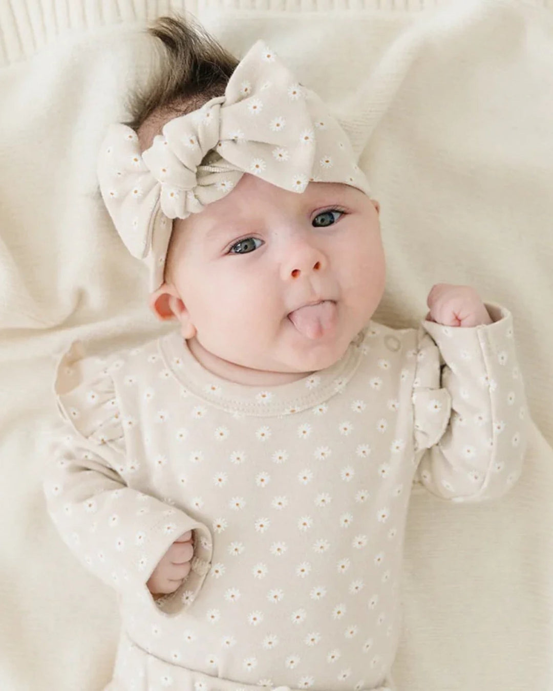 Organic 3 Piece Set, Daisy - Baby & Toddler Outfits - LUCKY PANDA KIDS