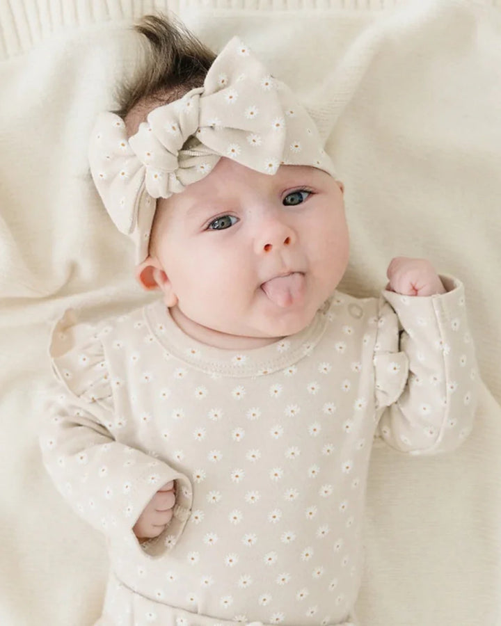 Organic 3 Piece Set, Daisy - Baby & Toddler Outfits - LUCKY PANDA KIDS