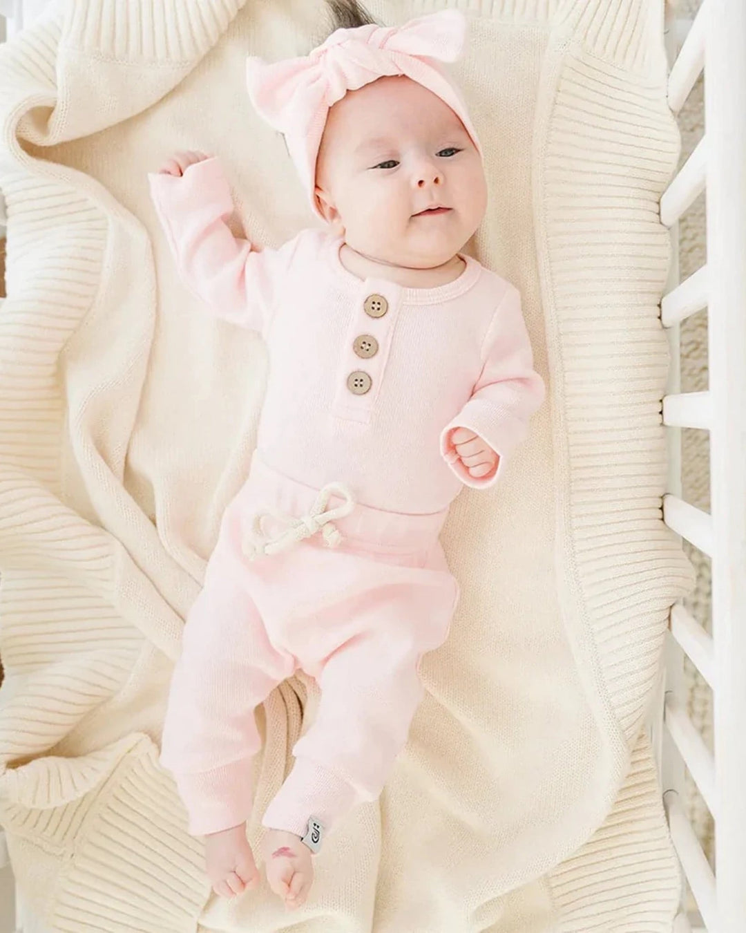Organic Joggers, Pink - Baby & Toddler Clothing - LUCKY PANDA KIDS