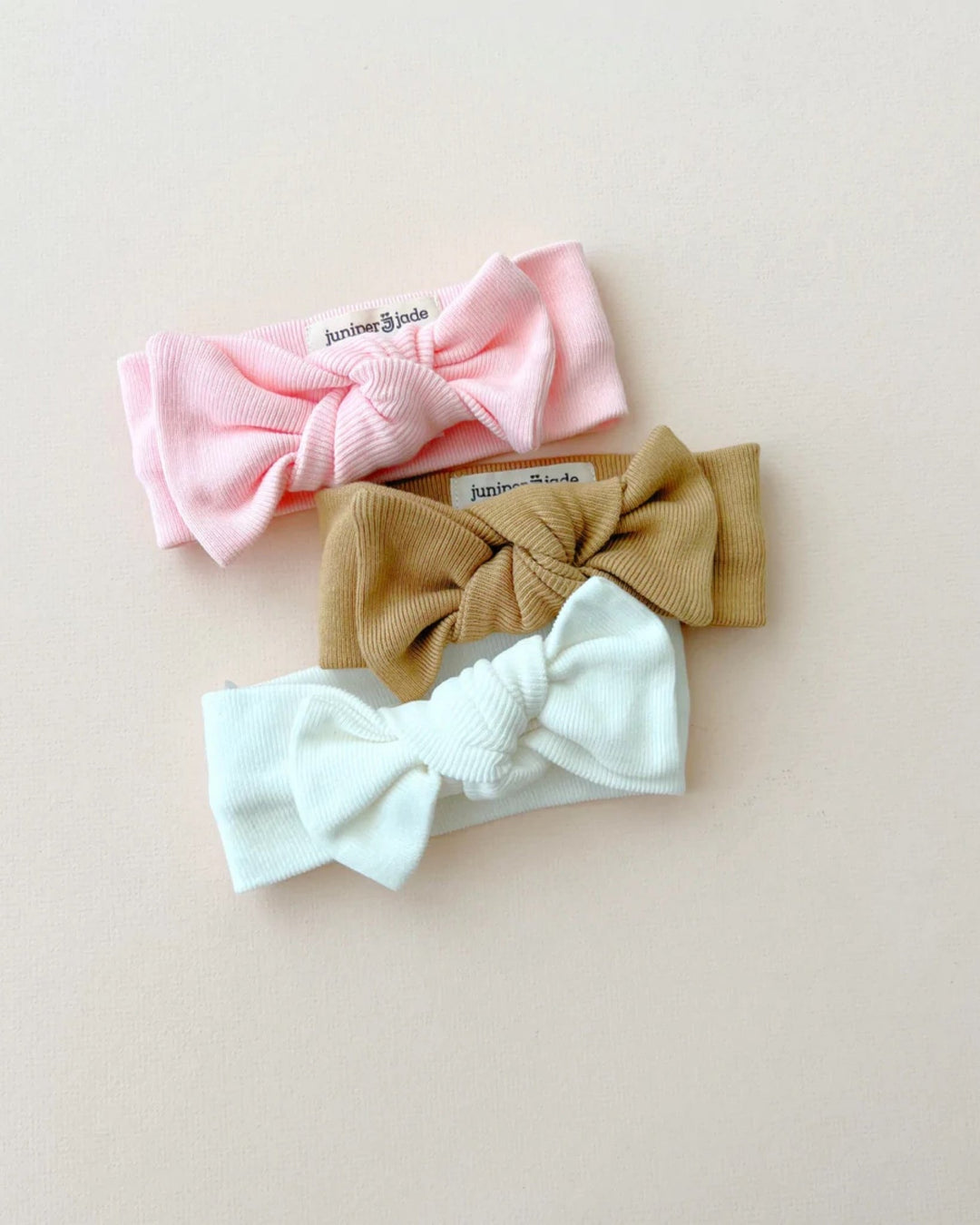 Organic Knot Bow, Latte - Baby & Toddler Clothing Accessories - LUCKY PANDA KIDS