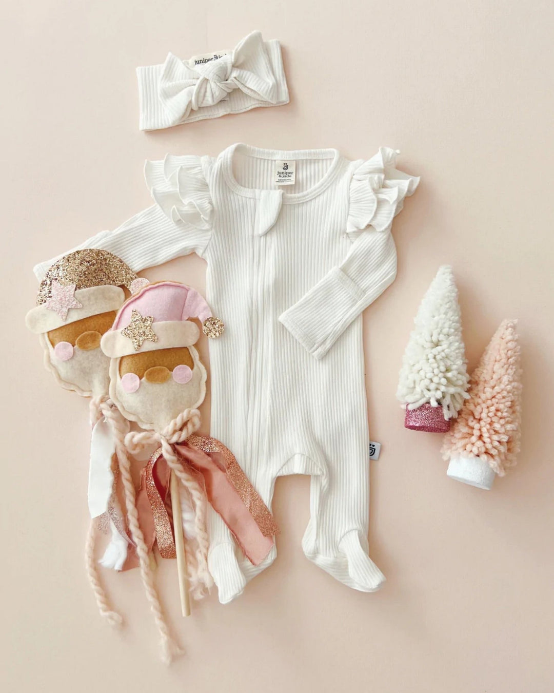 Organic Zip Footie Set, Milk - Baby & Toddler Outfits - LUCKY PANDA KIDS