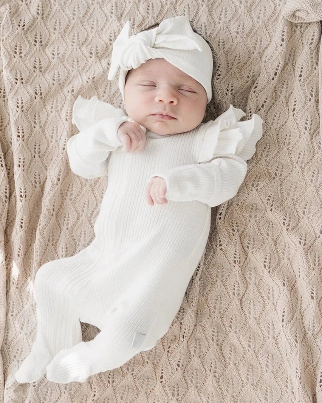 Organic Zip Footie Set, Milk - Baby & Toddler Outfits - LUCKY PANDA KIDS