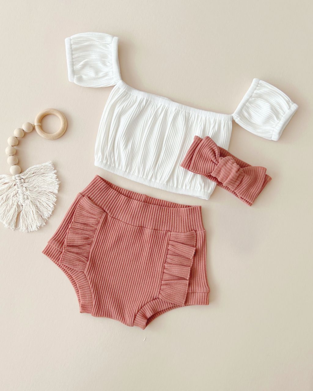 Ribbed Headband | Dusty Rose - Headband - LUCKY PANDA KIDS