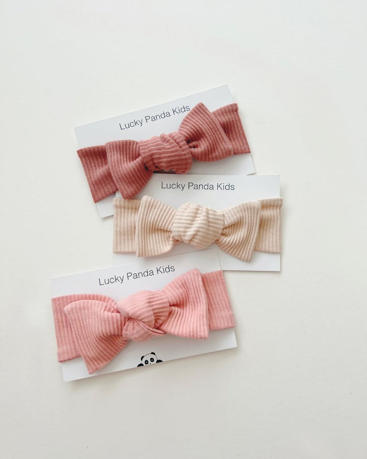 Ribbed Headband | Dusty Rose - Headband - LUCKY PANDA KIDS