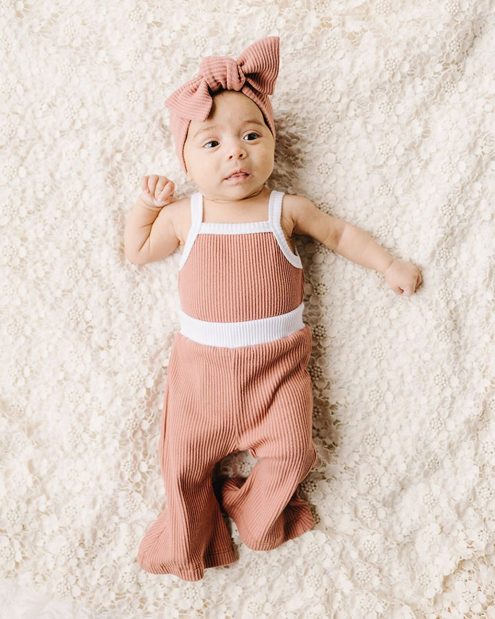 Ribbed Headband | Dusty Rose - Headband - LUCKY PANDA KIDS