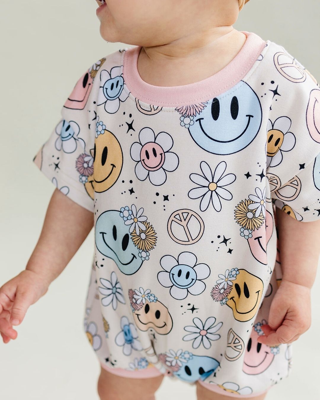 Short Sleeve Bubble Romper Groovy Girl – LUCKY PANDA KIDS