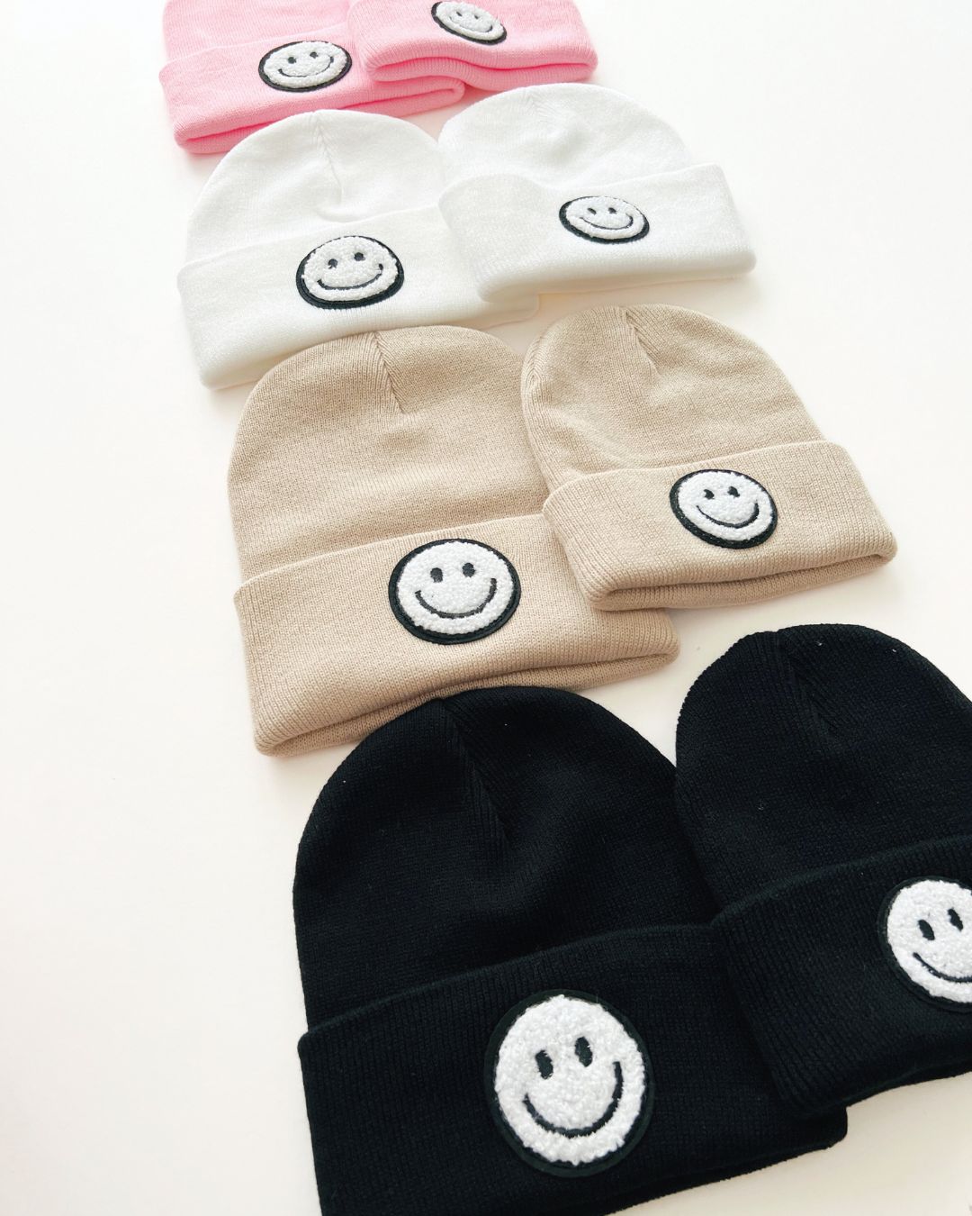 Smiley Beanie | Beige - Beanie - LUCKY PANDA KIDS