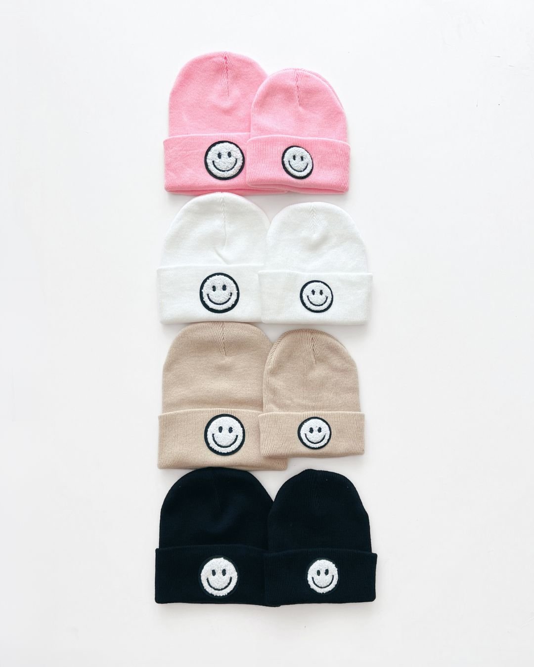 Smiley Beanie | Black - Beanie - LUCKY PANDA KIDS