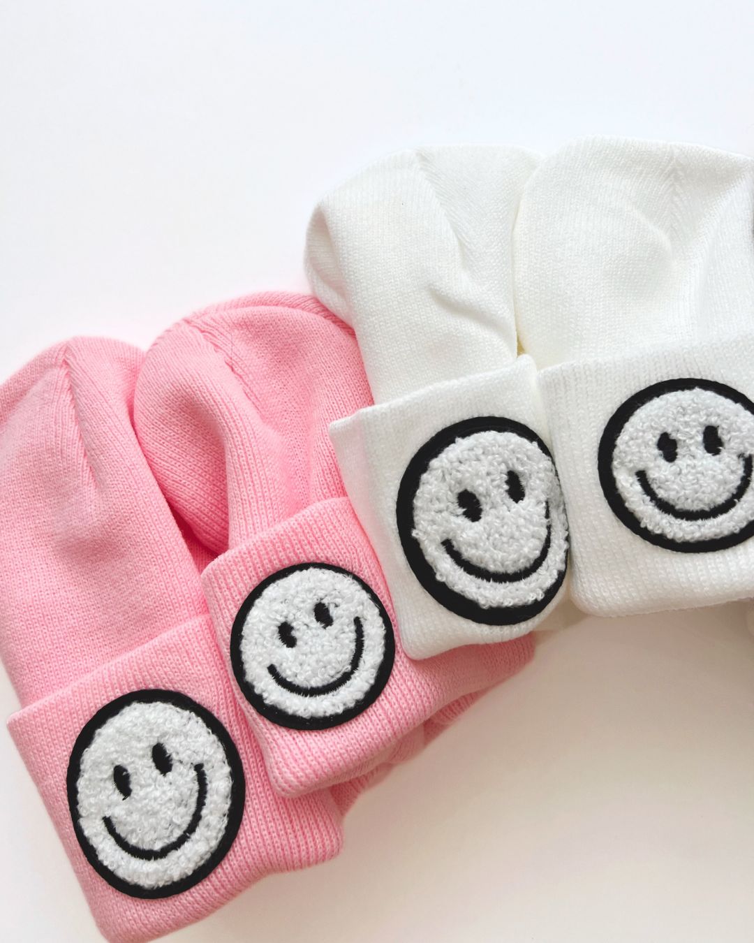 Smiley Beanie | Pink - Beanie - LUCKY PANDA KIDS