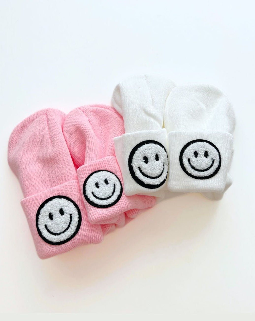 Smiley Beanie | Pink - Beanie - LUCKY PANDA KIDS