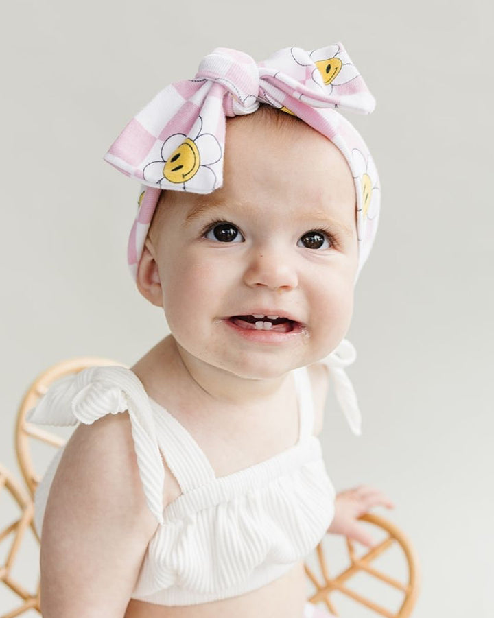 Smiley Daisy Headband - Headband - LUCKY PANDA KIDS