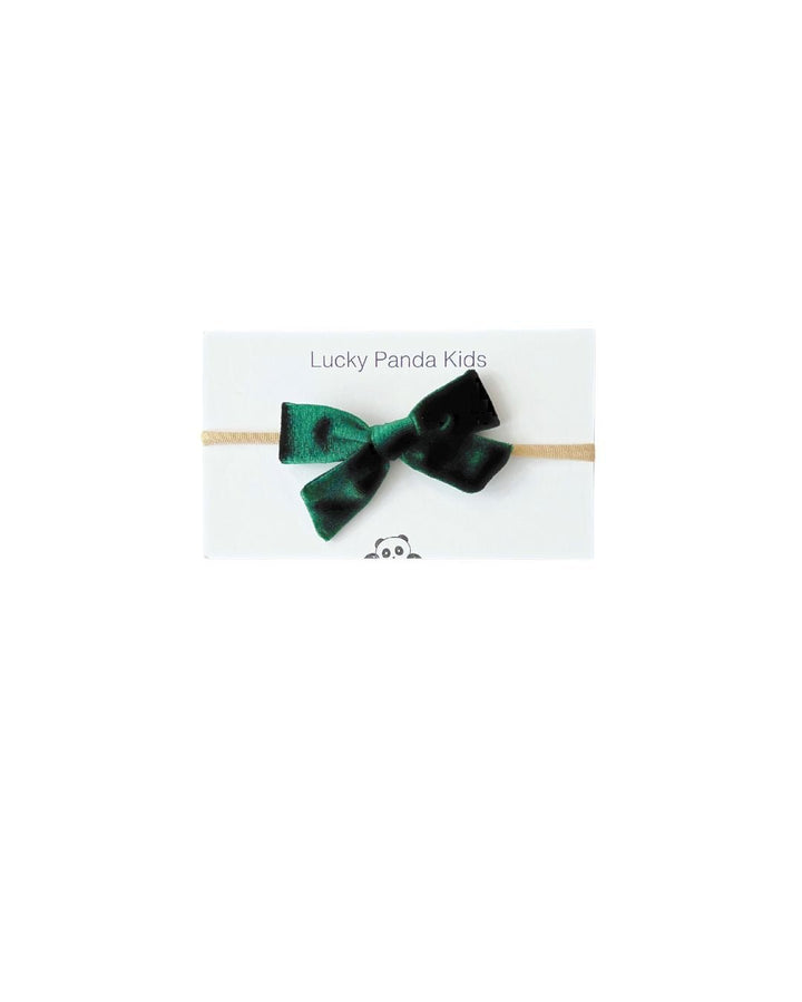 Velvet Bow Headband - Bow - LUCKY PANDA KIDS
