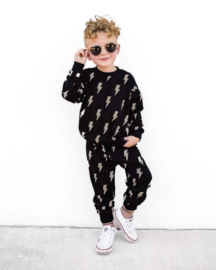 Jogger Set | Black Bolts