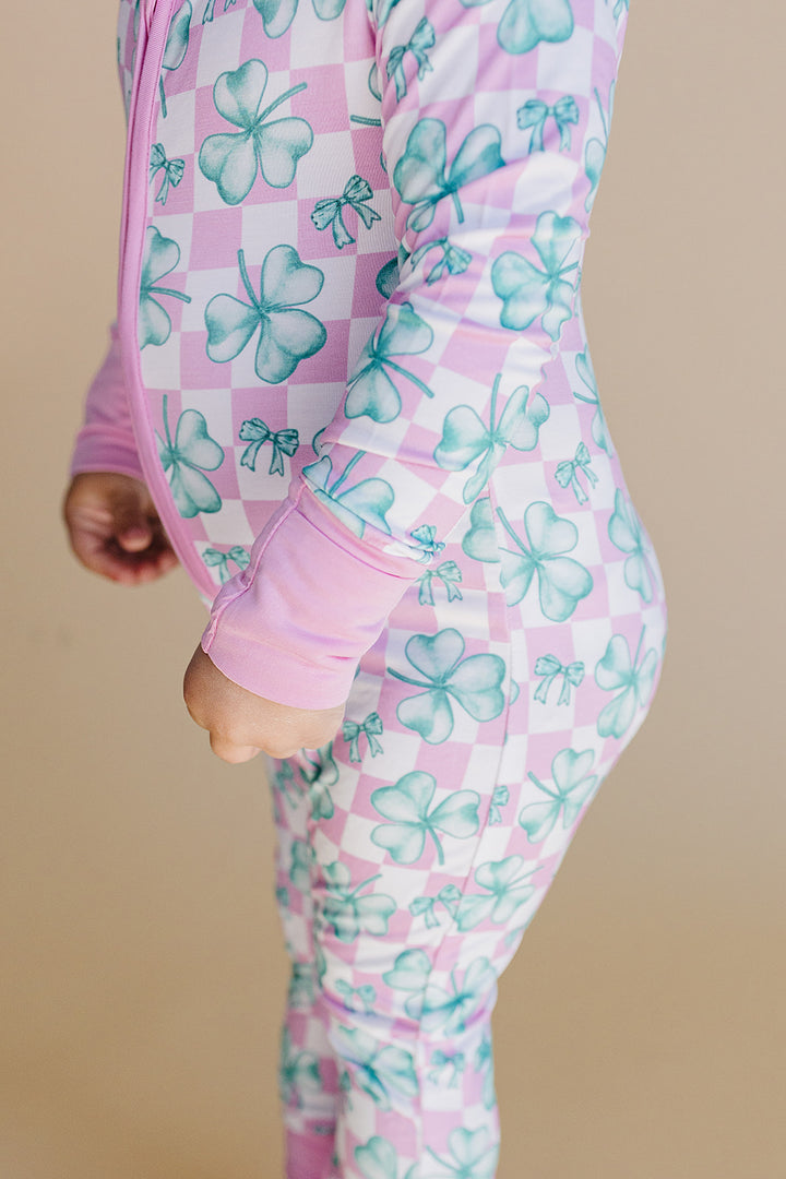 Bamboo Zip Romper | Shamrock & Bows