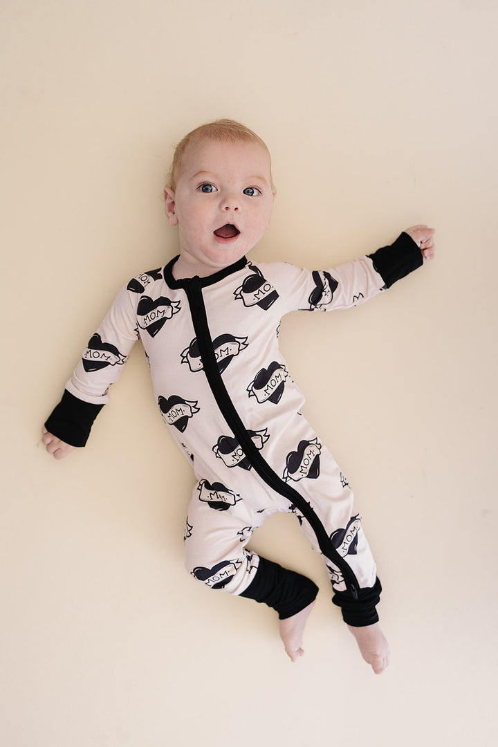 Bamboo Zip Romper | Mom Tattoo