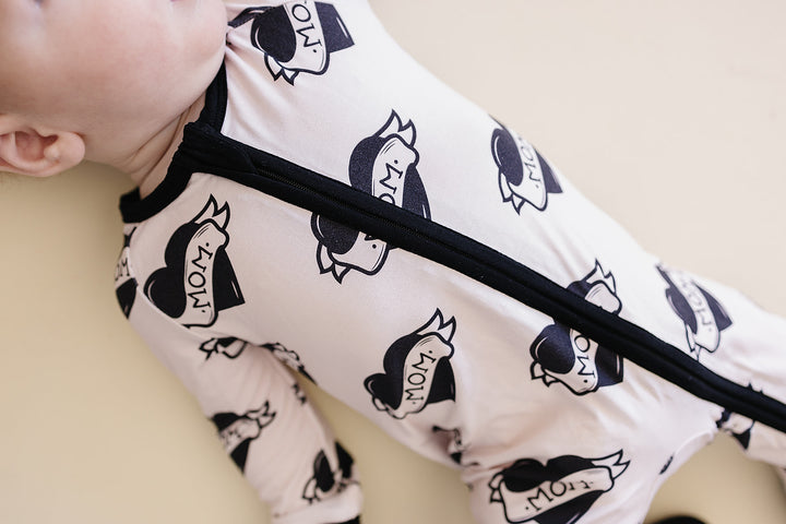 Bamboo Zip Romper | Mom Tattoo