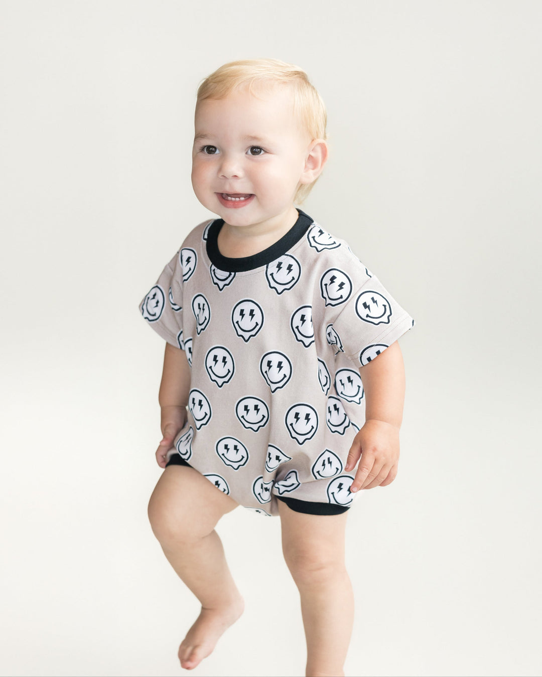 Short Sleeve Bubble Romper | Electric Drippy