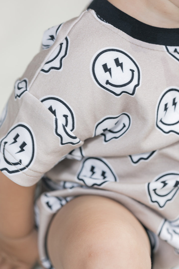 Short Sleeve Bubble Romper | Electric Drippy