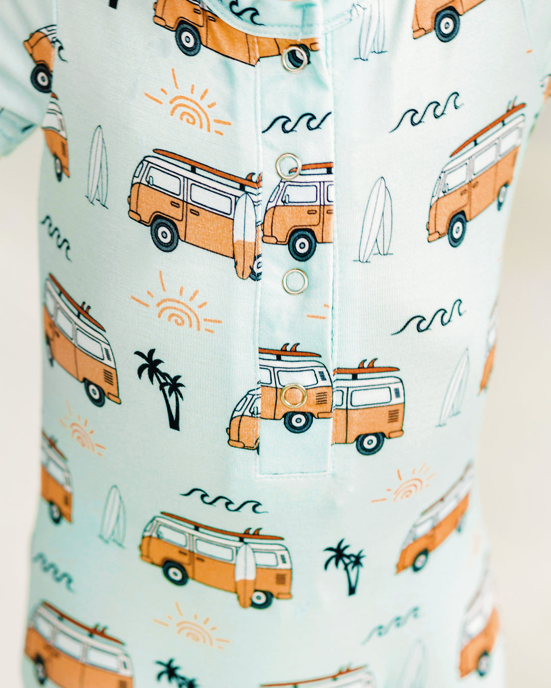 Bamboo Shorty Romper | Retro Beach